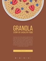 Modèle de publicité mobile Granola vecteur
