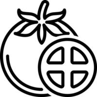 icône de ligne pour la tomate vecteur