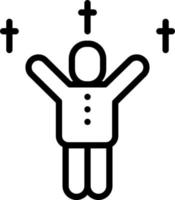 icône de ligne pour le culte vecteur
