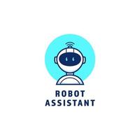 robot assistant mascotte logo icône symbole vecteur