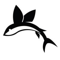conception de vecteur de silhouette de poisson volant