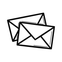 icône de vecteur de ligne de newsletter. e-mail de contour. enveloppe avec signe de vecteur de lettre, pictogramme de style linéaire