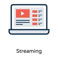 streaming vidéo tendance vecteur