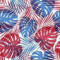 motif floral abstrait sans couture avec des feuilles. fond tropical vecteur