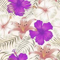 motif floral sans couture avec des feuilles. fond tropical vecteur