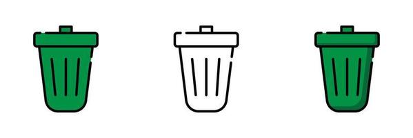 icône de recyclage des ordures vecteur