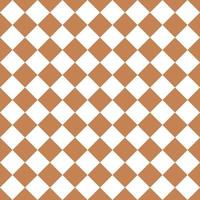 motif à carreaux et carrés en diagonale sans couture marron et blanc vecteur