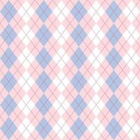 motif argyle sans couture pastel rose et bleu vecteur