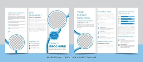 modèle de conception de brochure à trois volets pour votre entreprise, votre entreprise, votre entreprise, votre publicité, votre marketing, votre agence et votre activité Internet. vecteur