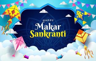 concept makar sankranti vecteur