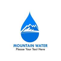 illustration de modèle de conception de logo d'eau de montagne. therea rae montagne et eau vecteur