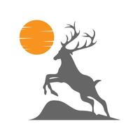 création d'icône logo cerf vecteur