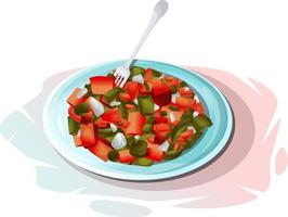plat latino-américain - salade vecteur