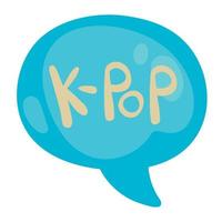 bulle de dialogue kpop vecteur