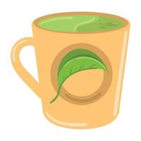 tasse de thé vert vecteur