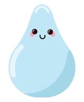 météo kawaii goutte d'eau vecteur