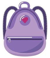 icône de sac à dos violet vecteur