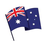 agitant le drapeau de l'Australie vecteur