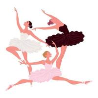 femmes danseuses de ballet vecteur
