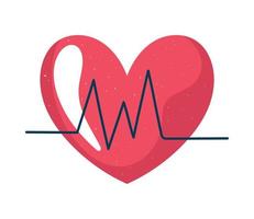 cardio cardiaque avec battement de coeur vecteur