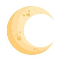 croissant de lune jaune vecteur