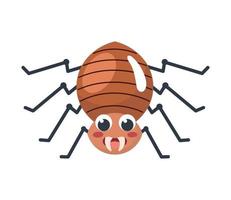 animal insecte araignée orange vecteur