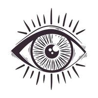 symbole humain de l'œil ésotérique vecteur