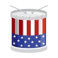 drapeau américain dans le tambour vecteur