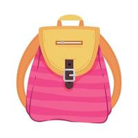 équipement de sac d'école rose vecteur