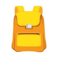 équipement de sac d'école jaune vecteur