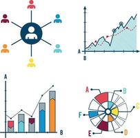 définir le concept d'éléments infographiques abstraits vecteur