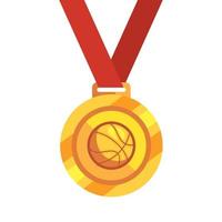 médaille de sport de basket-ball vecteur