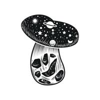 champignon astrologie ésotérique vecteur