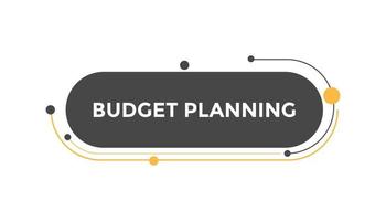 modèles de bannière web de bouton de planification budgétaire. illustration vectorielle vecteur