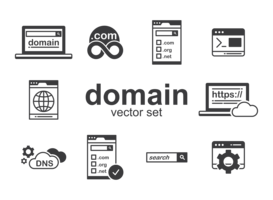 Vecteur d'icônes de domaine