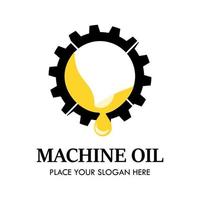 illsutration de modèle de conception de logo d'huile de machine. il y a du matériel et de l'huile. c'est bon pour l'usine, l'automobile, l'industrie, l'éducation, etc. vecteur