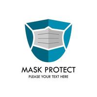 illustration de modèle de conception de logo maskprotect. c'est bon pour le médical vecteur