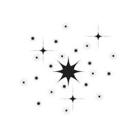 icône étoile. étoiles scintillantes. scintille, éclat brillant. illustration vectorielle sur fond blanc. vecteur