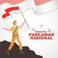 selamat hari pahlawan nasional. traduction, heureux ressortissant indonésien vecteur