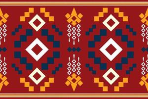 style géométrique de motif de tissu ethnique. sarong aztèque ethnique motif oriental traditionnel fond rouge cramoisi. abstrait, vecteur, illustration. utiliser pour la texture, les vêtements, l'emballage, la décoration, les tapis. vecteur