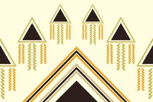 style géométrique de motif de tissu ethnique. sarong aztèque ethnique motif oriental traditionnel blanc marron fond crème. abstrait, vecteur, illustration. utiliser pour la texture, les vêtements, l'emballage, la décoration, les tapis. vecteur