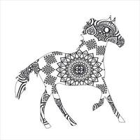 lama et cheval pour livre de coloriage, coloriage, image à colorier et autre élément de conception.vecteur vecteur