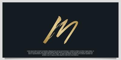 lettre m logo design gradient luxe design illustration vecteur premium