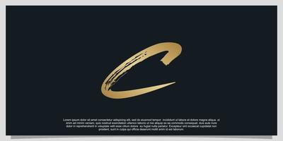 lettre c logo design gradient luxe design illustration vecteur premium