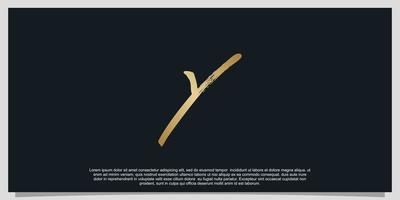 lettre y logo design gradient luxe design illustration vecteur premium
