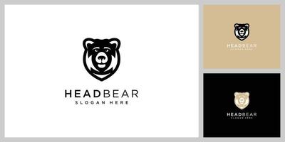 création de vecteur de logo tête ours