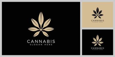 vecteur de logo de feuille de marijuana cannabis