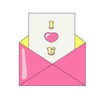 lettre d'amour saint valentin confession je t'aime vecteur