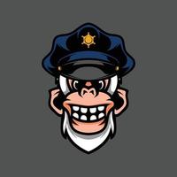 vecteur de conception de mascotte de police yeti