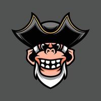 vecteur de conception de mascotte de pirates yéti